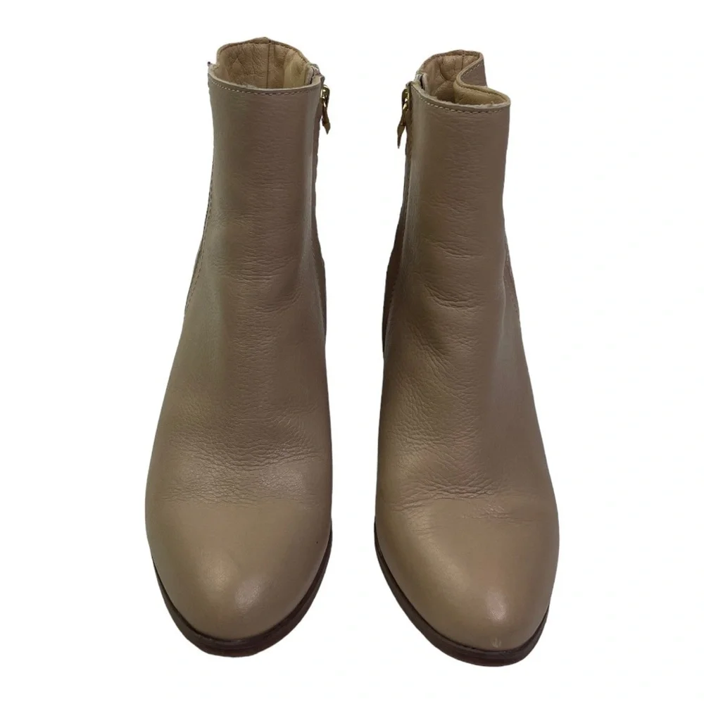 Lucca Lane Zippy Women’s Tan Leather Wedge Ankle Boots